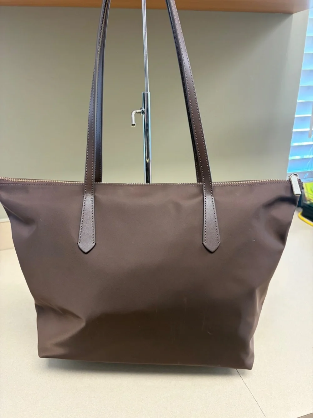 Kate Spade Kitt Brown Nylon Tote Shoulder Bag